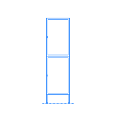 Furniture Storage Cabinets Ikea Hallan Storage Combination Tall Rectangle Pair Line Art Illustration Svg, Free Vectors File
